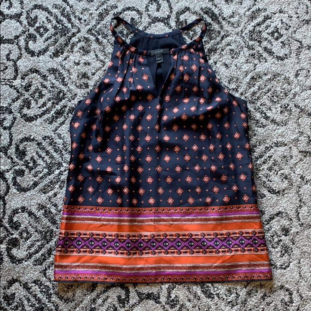 Jcrew silk keyhole top